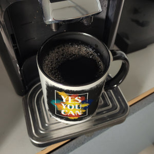 Yes you can Kaffeebecher mit buntem Motiv