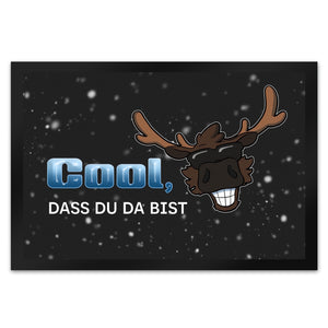 Cool, dass du da bist Fußmatte mit witzigem Rentier-Motiv