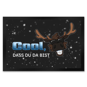 Cool, dass du da bist Fußmatte mit witzigem Rentier-Motiv