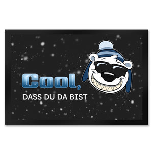 Cool, dass du da bist Fußmatte mit witzigem Eisbären-Motiv