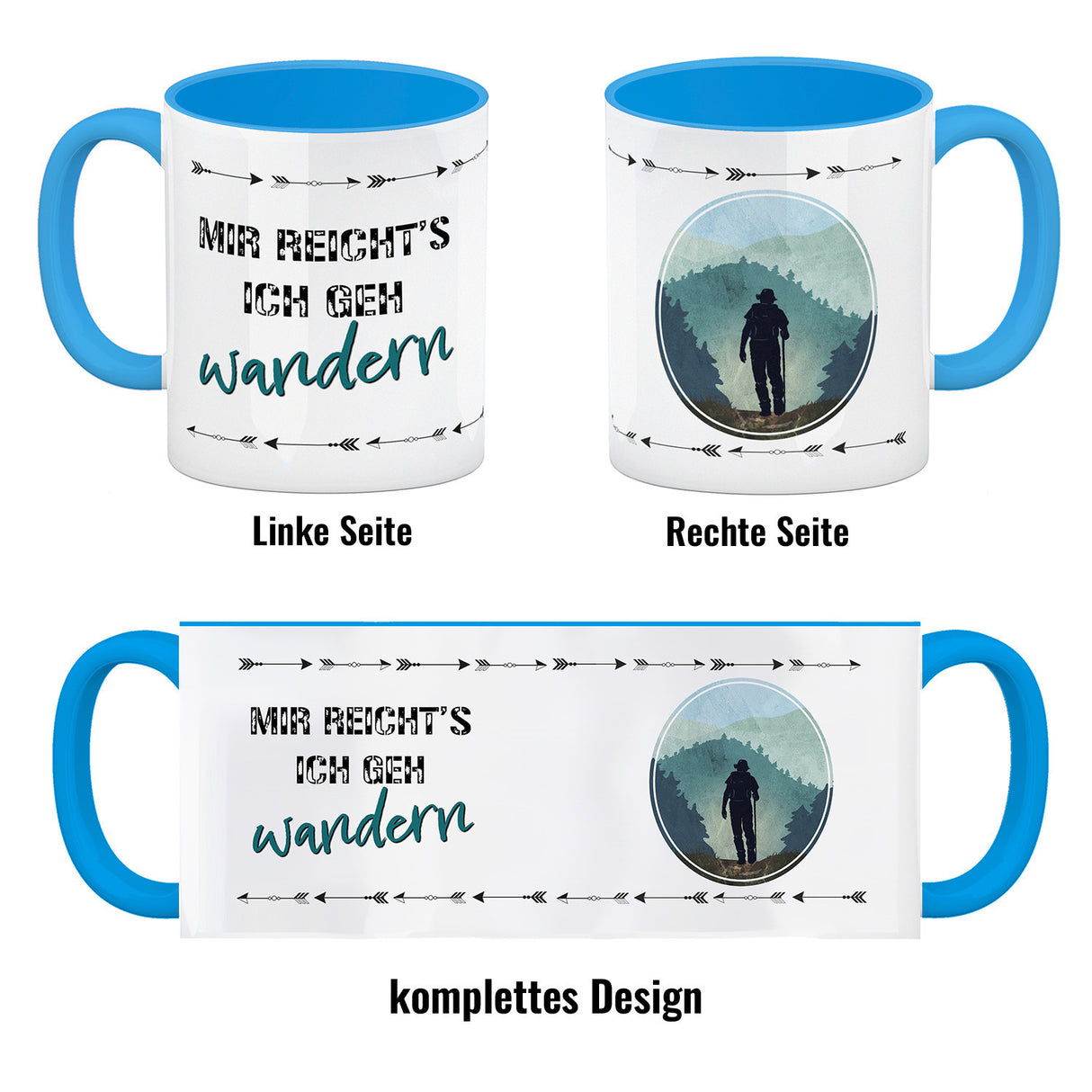Mir reicht's ich geh wandern Kaffeebecher