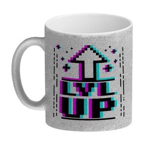 LVL UP Kaffeetasse mit witzigem Videospielmotiv