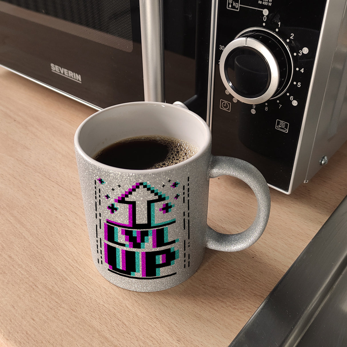 LVL UP Kaffeetasse mit witzigem Videospielmotiv