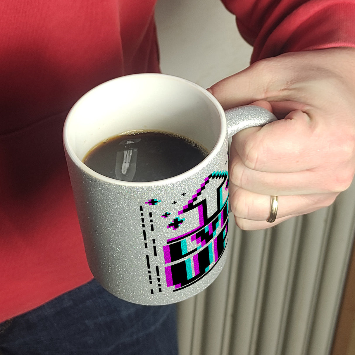 LVL UP Kaffeetasse mit witzigem Videospielmotiv