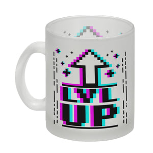 LVL UP Kaffeetasse mit witzigem Videospielmotiv
