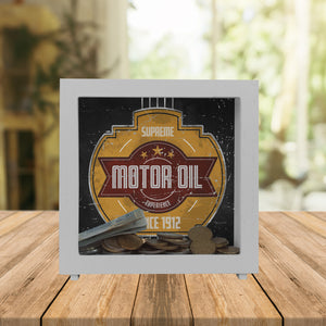 Motor Oil Benzin Spardose im Used-Look