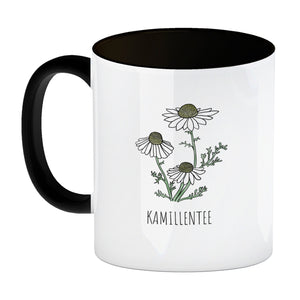 Kamillentee Teetasse mit Kamillenblüte für Teetrinker