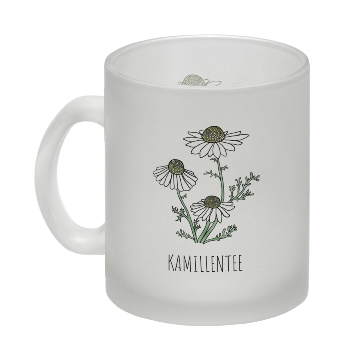 Kamillentee Teetasse mit Kamillenblüte für Teetrinker