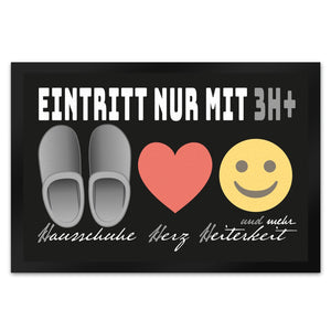 Haushalts-Regeln Fußmatte mit 3H+ Motiv