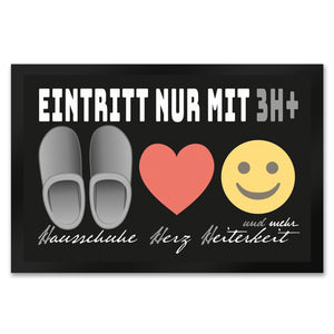 Haushalts-Regeln Fußmatte mit 3H+ Motiv
