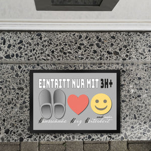 Haushalts-Regeln Fußmatte mit 3H+ Motiv