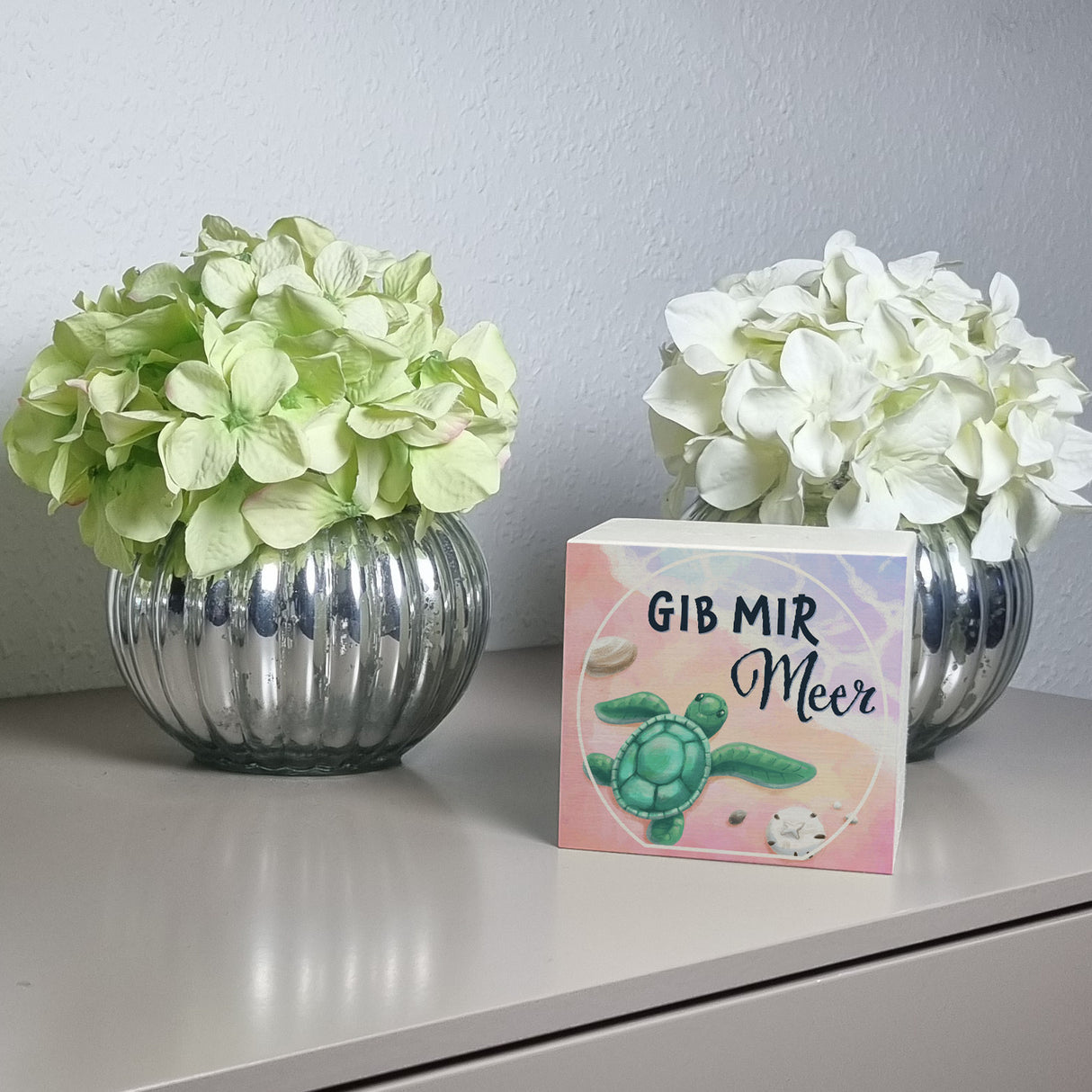 Gib mir Meer Spardose mit Meer- und Schildkröten-Motiv