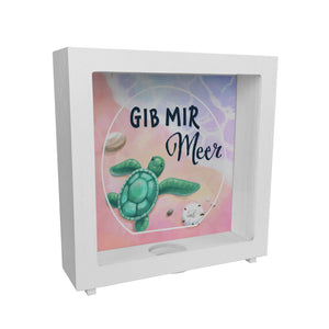 Gib mir Meer Spardose mit Meer- und Schildkröten-Motiv