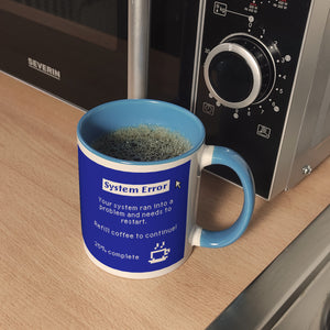 Bluescreen Kaffeebecher mit Fehlermeldung für Nerds