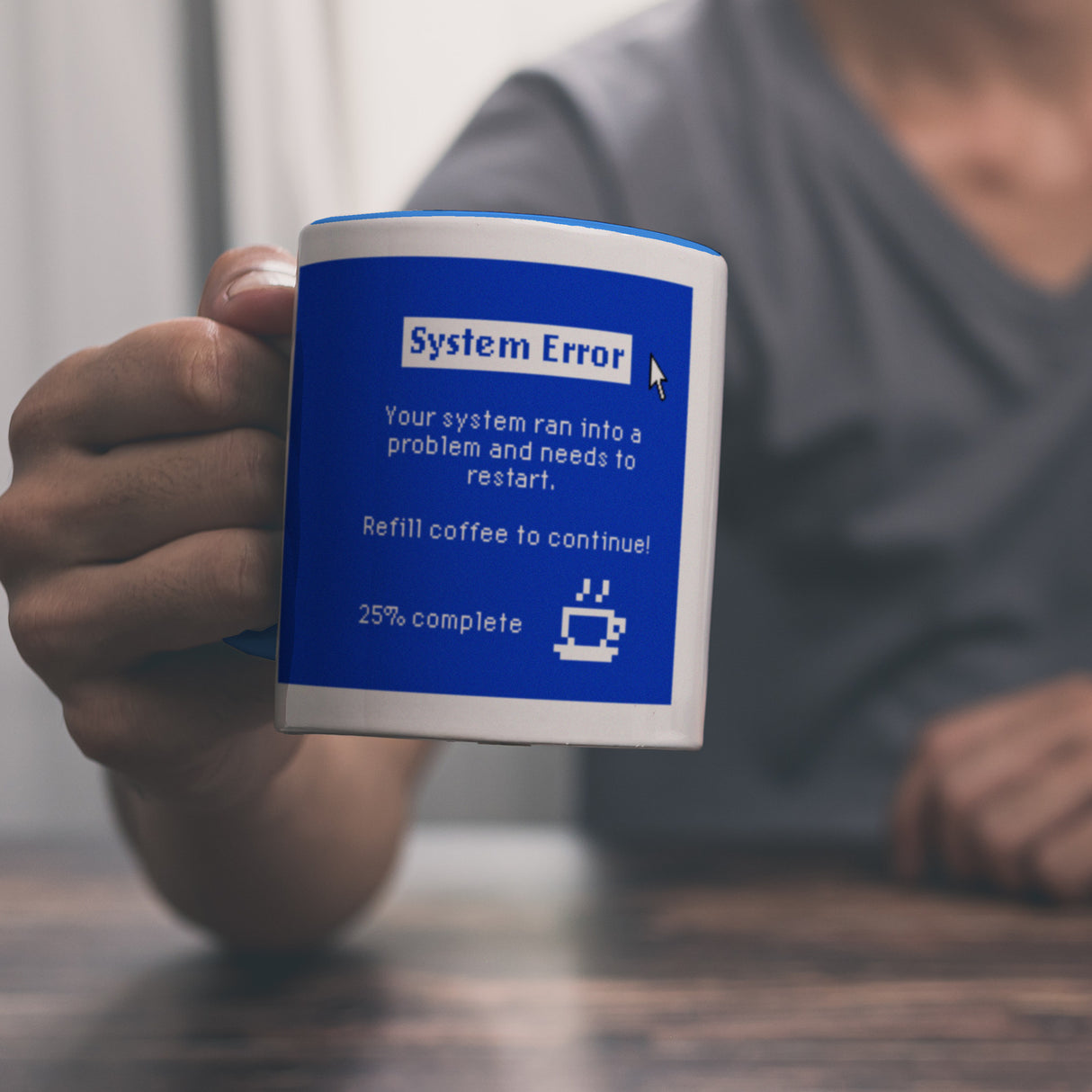 Bluescreen Kaffeebecher mit Fehlermeldung für Nerds