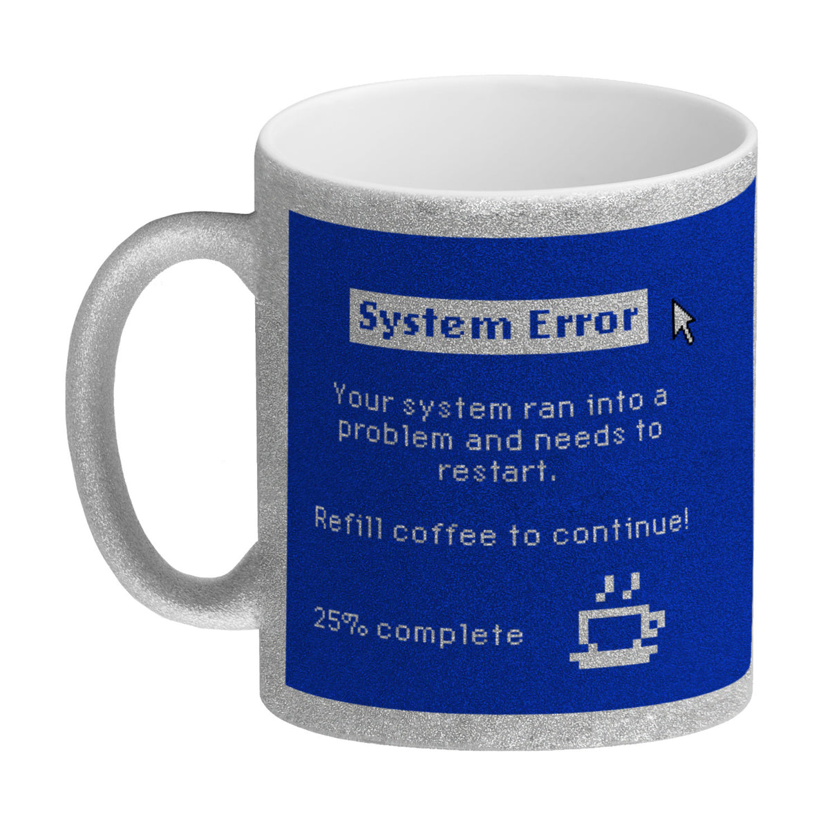 Bluescreen Kaffeebecher mit Fehlermeldung für Nerds