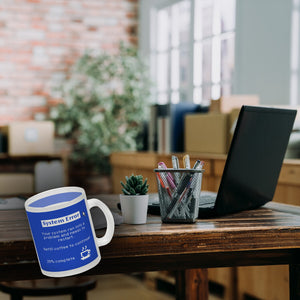 Bluescreen Kaffeebecher mit Fehlermeldung für Nerds