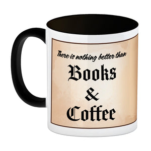 Büchernarr Kaffeebecher im Buchdesign mit Spruch