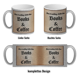 Büchernarr Kaffeebecher im Buchdesign mit Spruch