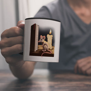Leseratte und Buch Kaffeebecher mit niedlichem Nager