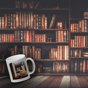 Leseratte und Buch Kaffeebecher mit niedlichem Nager