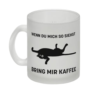 Bring mir Kaffee Kaffeetasse mit lustiger Katze
