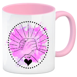 Freundschaft Kaffeebecher in violett mit tollem Spruch