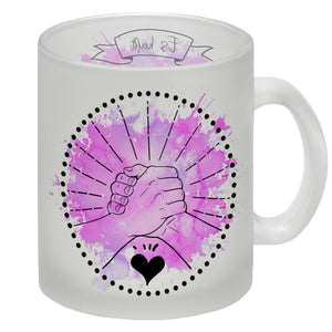 Freundschaft Kaffeebecher in violett mit tollem Spruch