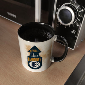 Geniale Ideen beginnen hier Kaffeebecher