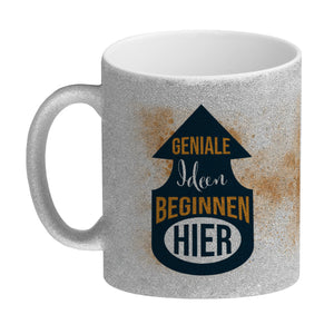 Geniale Ideen beginnen hier Kaffeebecher