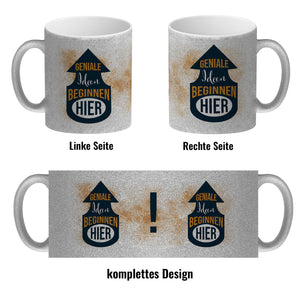 Geniale Ideen beginnen hier Kaffeebecher