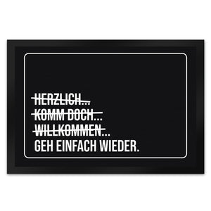 Geh einfach wieder Fußmatte mit lustigem Spruch