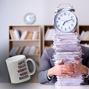 Motivation Kaffeebecher mit lustigem Motiv
