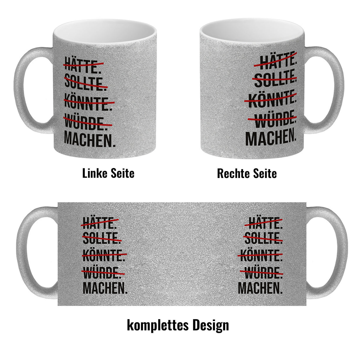 Motivation Kaffeebecher mit lustigem Motiv