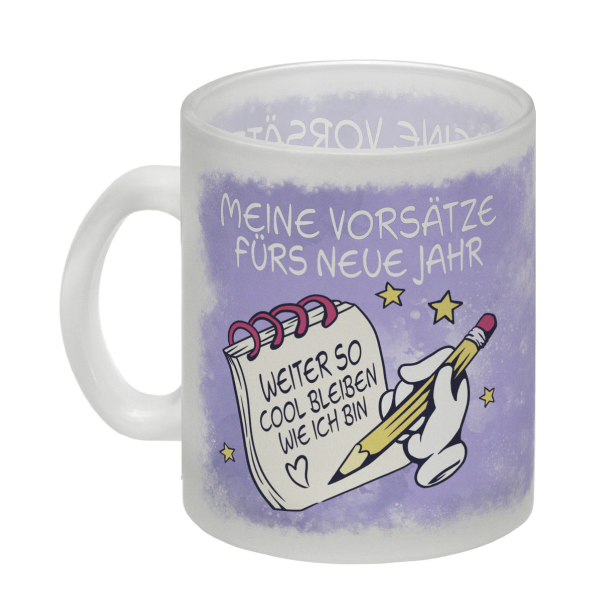 Vorsätze fürs neue Jahr Kaffeebecher mit ironischem Spruch
