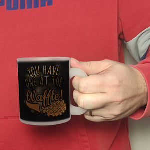 You have one at the waffle Kaffeebecher in Denglisch