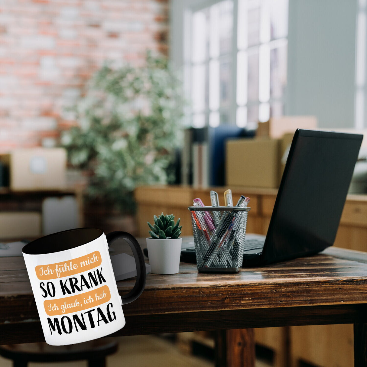 Ich fühle mich so krank ich glaub, ich hab Montag Kaffeebecher