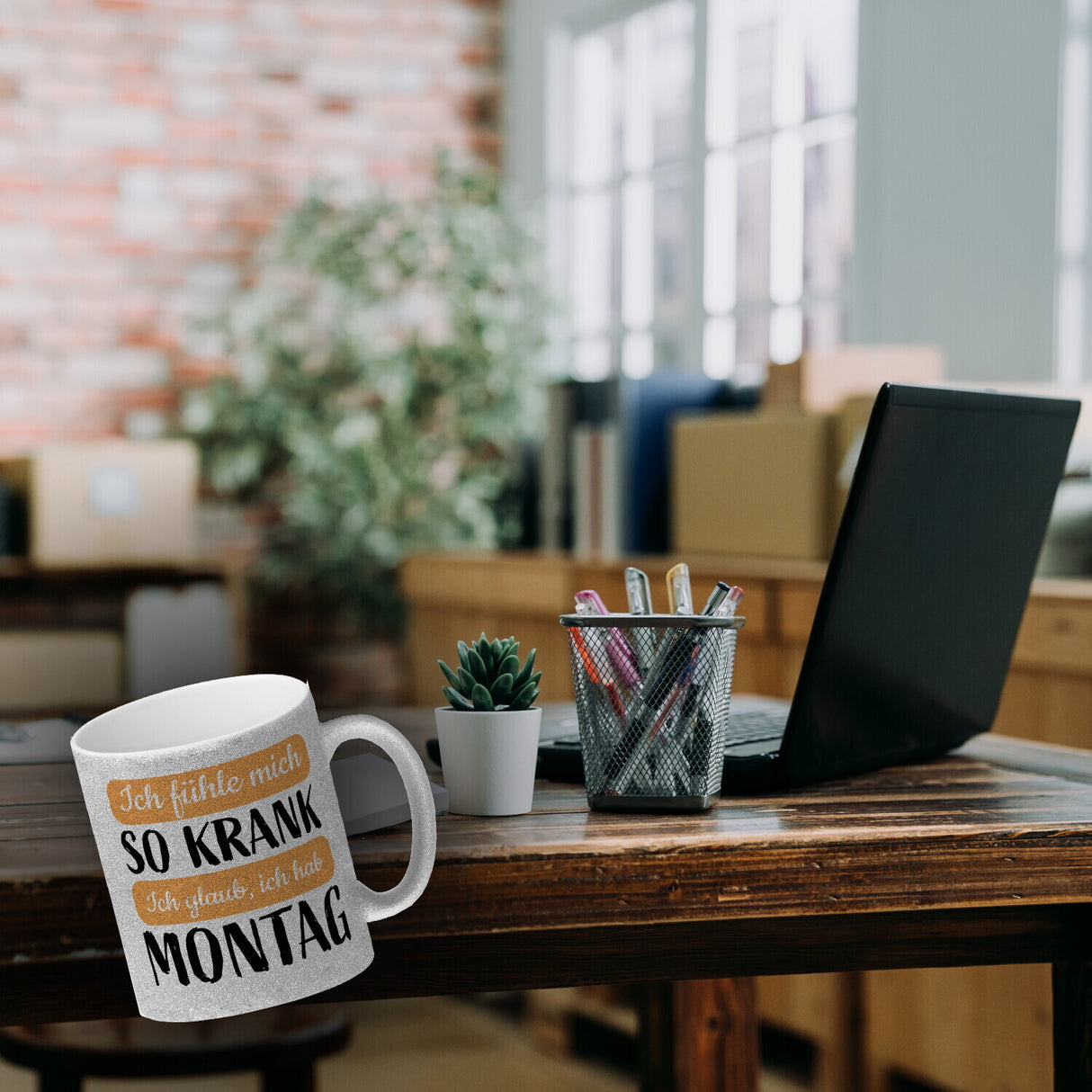 Ich fühle mich so krank ich glaub, ich hab Montag Kaffeebecher