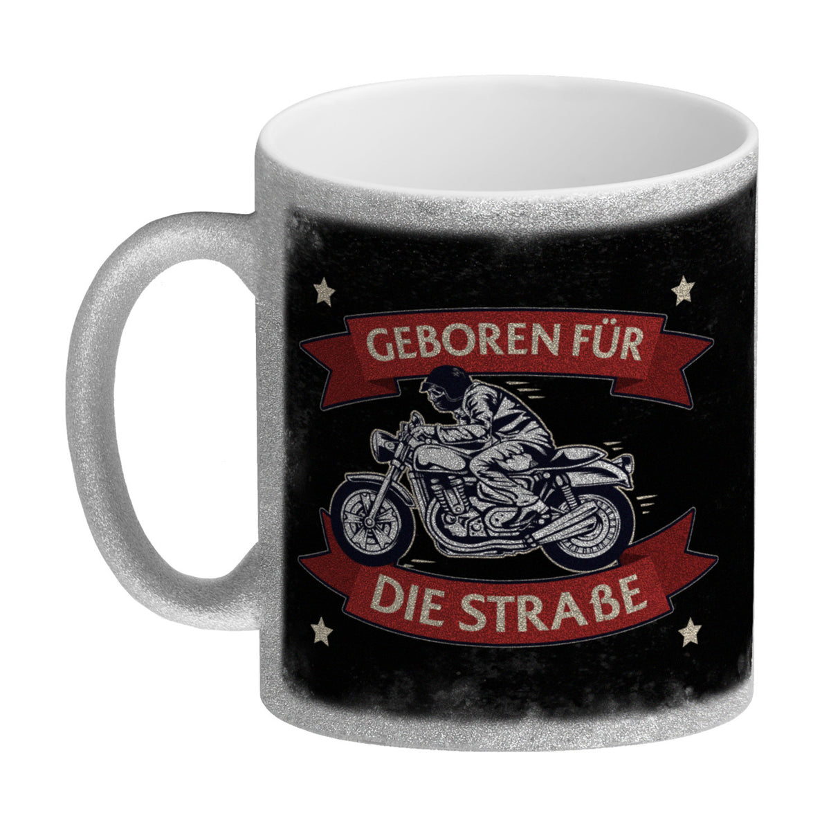 Geboren für die Straße Kaffeebecher mit coolem Biker Motiv