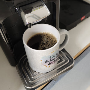 Du bist die beste Oma der Welt Kaffeebecher mit goldenen Verzierungen