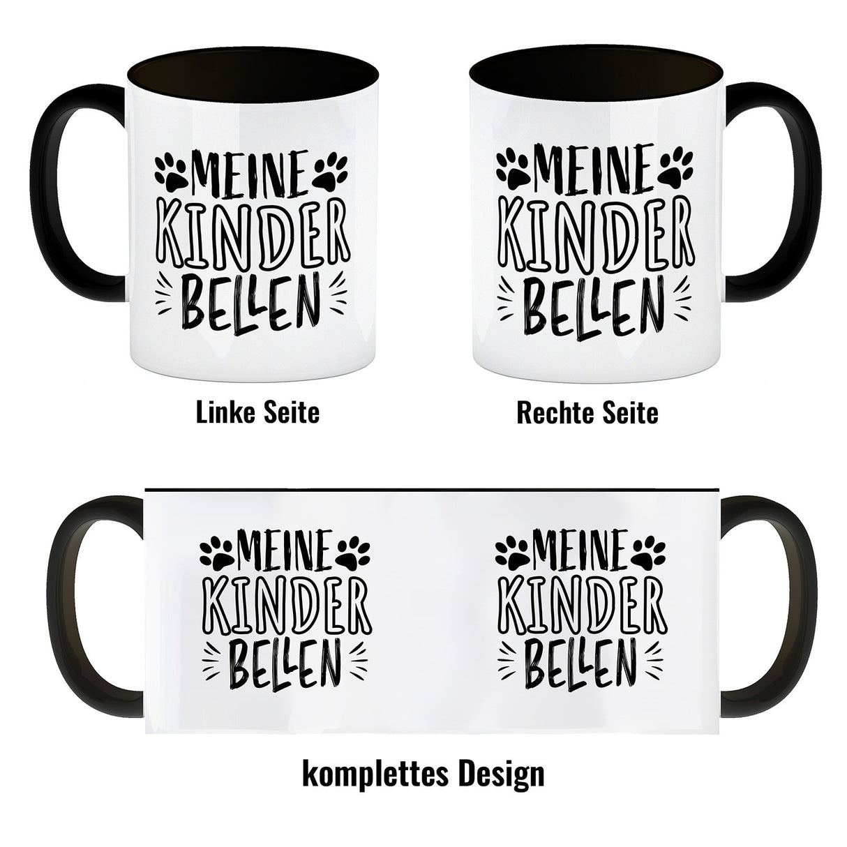 Meine Kinder bellen Hunde Kaffeebecher