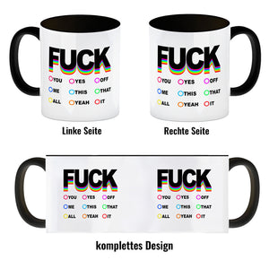 Fuck verschiedene Launen Kaffeebecher zum Ankreuzen