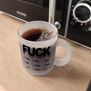 Fuck verschiedene Launen Kaffeebecher zum Ankreuzen