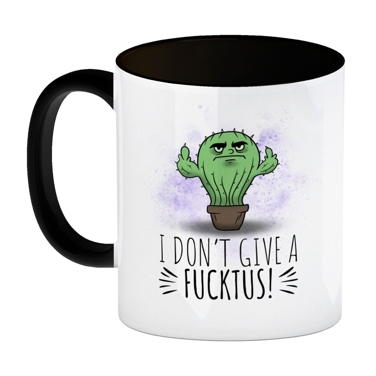 I don't give a Fucktus Kaffeebecher mit genervtem Kaktus