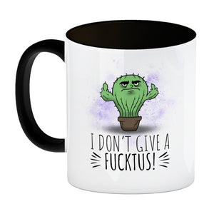 I don't give a Fucktus Kaffeebecher mit genervtem Kaktus