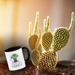 I don't give a Fucktus Kaffeebecher mit genervtem Kaktus