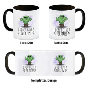 I don't give a Fucktus Kaffeebecher mit genervtem Kaktus