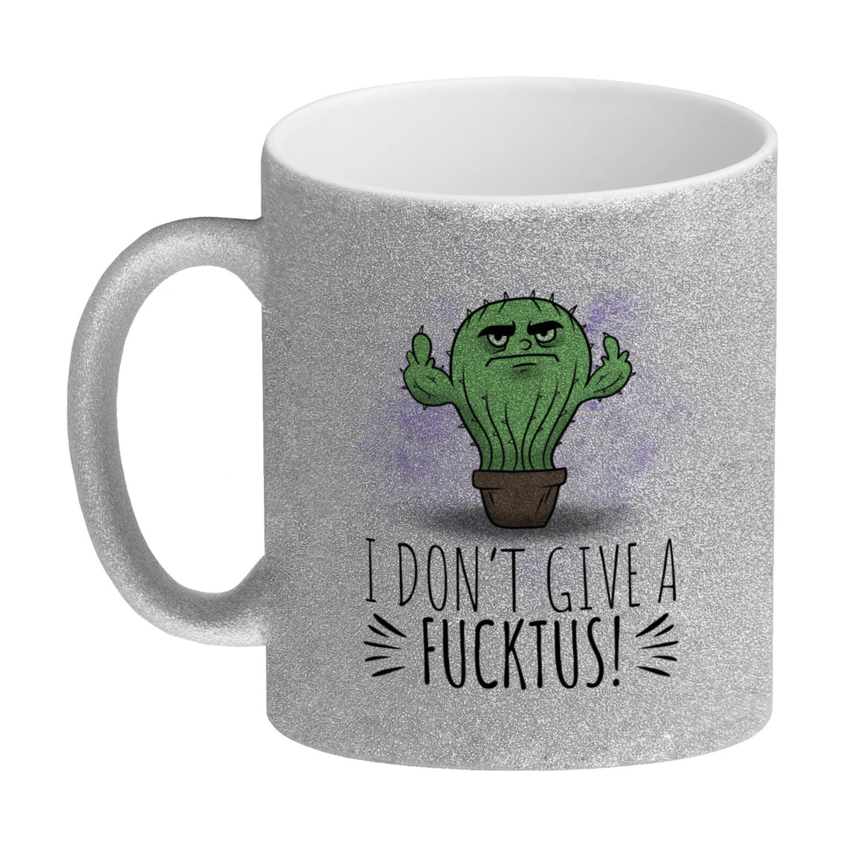 I don't give a Fucktus Kaffeebecher mit genervtem Kaktus