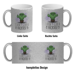 I don't give a Fucktus Kaffeebecher mit genervtem Kaktus