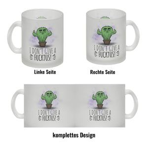 I don't give a Fucktus Kaffeebecher mit genervtem Kaktus